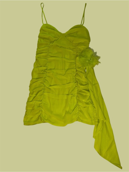 For Love And Lemons Dresses & Skirts - For Love and Lemons Lorlai Ruched Spaghetti Strap Mini Dress with Draping Accent